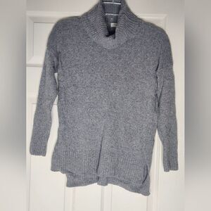 Bartolini S Lslv Turtlenec Gray ITALY Knit WOOL CASHMERE Blend Women Sweater